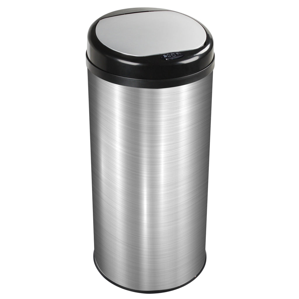 GRANDMA SHARK 42L Tall Kitchen Sensor Bin, Rubbish Trash Can, Open-Cover by Infrared-Sensor, Anti-Fingerprint Stainless Steel Bin