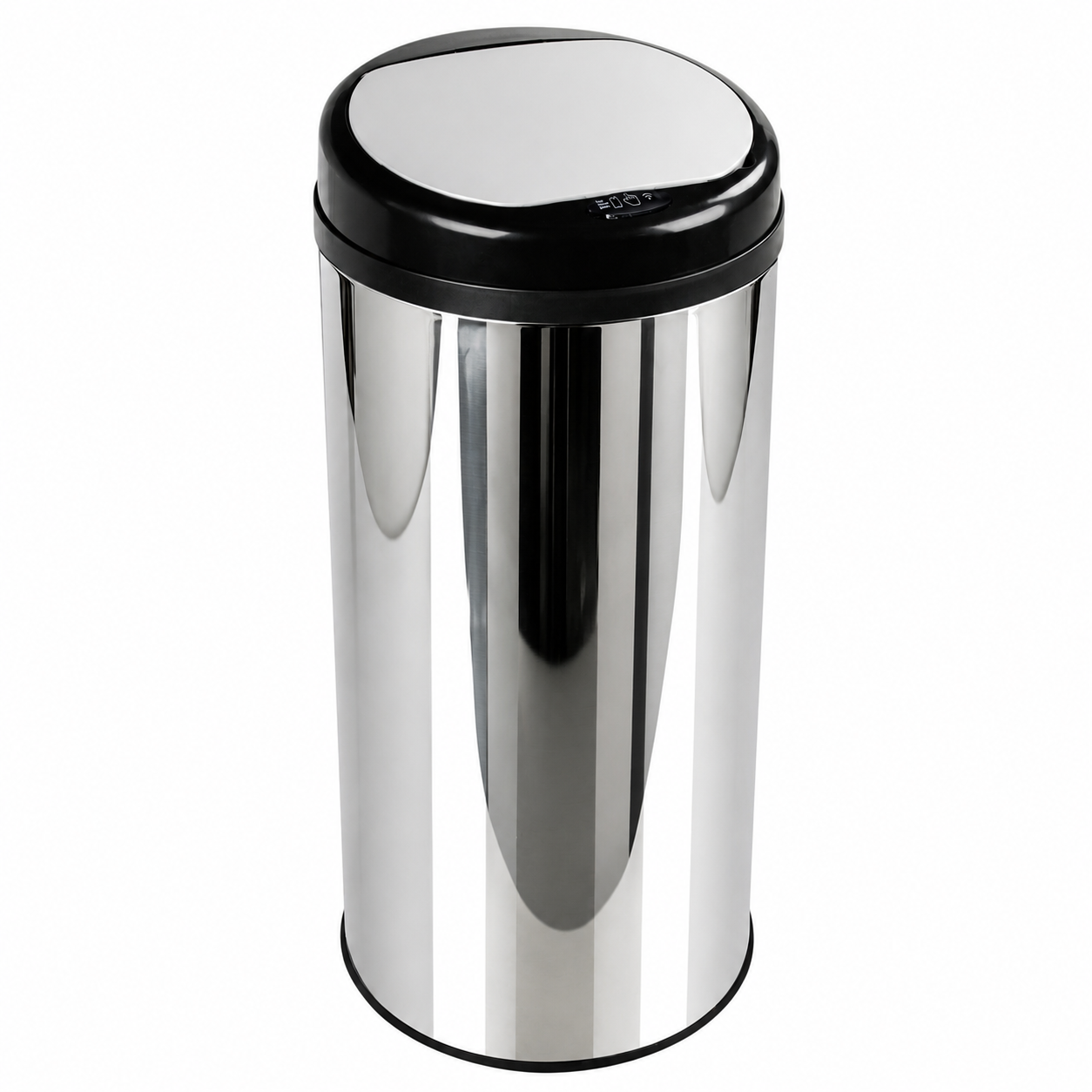 GRANDMA SHARK 42L Tall Kitchen Sensor Bin, Rubbish Trash Can, Open-Cover by Infrared-Sensor, Anti-Fingerprint Stainless Steel Bin (Mirror)